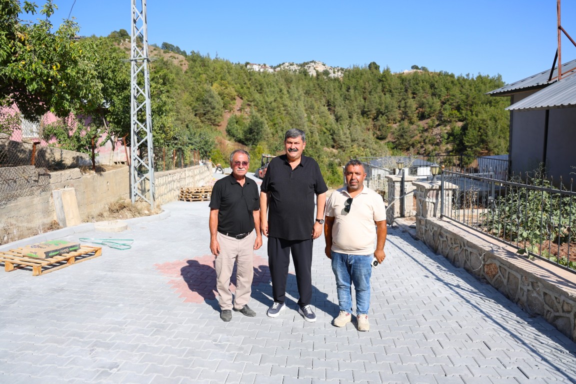 BAŞKAN YILDIZ, GÖZNE’DE KİLİT PARKE YOL ÇALIŞMALARINI İNCELEDİ