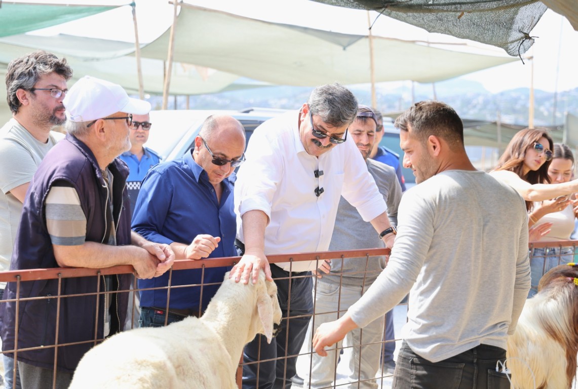 BAŞKAN YILDIZ KURBAN SATIŞ ALANINI ZİYARET ETTİ