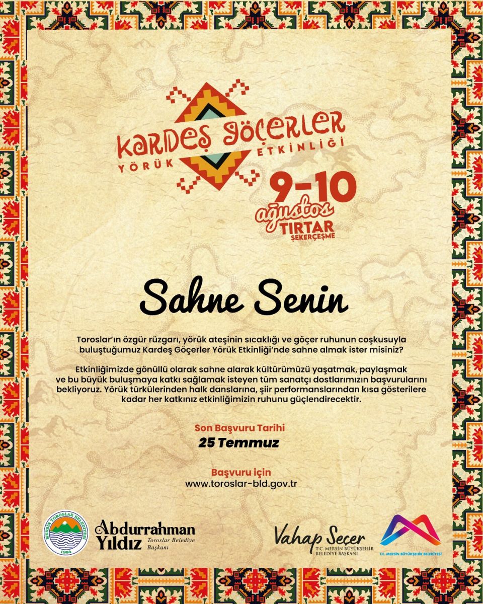 TOROSLAR’DA “KARDEŞ GÖÇERLER YÖRÜK ETKİNLİĞİ”NE GERİ SAYIM BAŞLADI