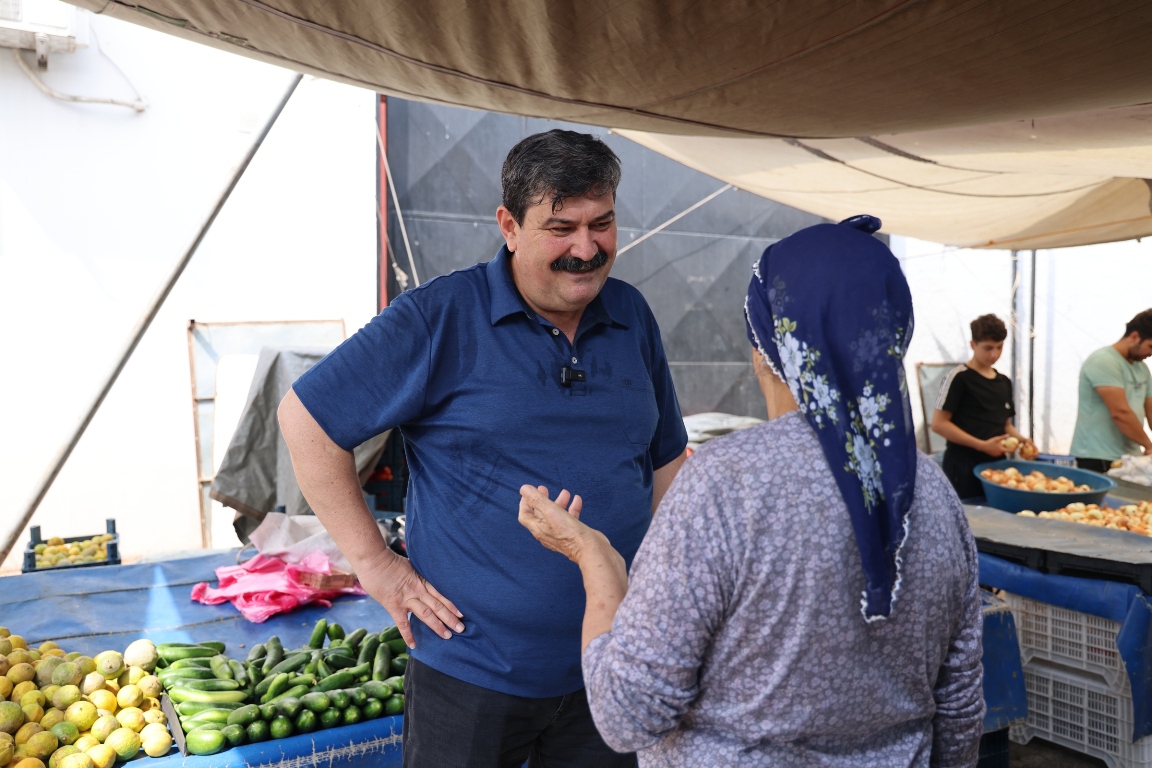 BAŞKAN YILDIZ, PAZARCI ESNAFIYLA BULUŞTU